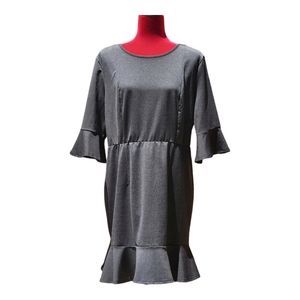 Mea Eor black dress with ruffle sleeves